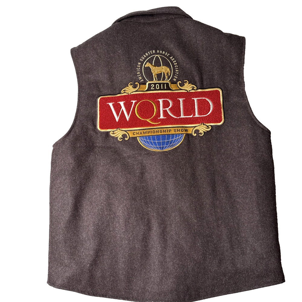 Cripple Creek Wool Vest XS Men's AQHA 2011 World Championship Quarter Horse